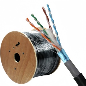 Câble Ethernet extérieur Cat6 FTP 305m 23AWG sur bobine CCA blindée pour ordinateur, boîtier réseau Cat6 FTP 300m - Product Image 1