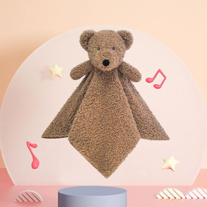 C005 Ours en peluche doux, couverture de sécurité en peluche, personnage en peluche, cadeau de naissance, cadeau de naissance pour bébé, couverture en peluche pour bébé - Product Image 2