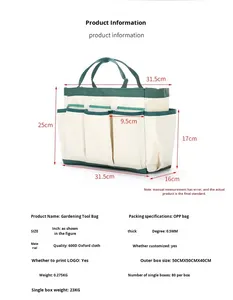 Sac de rangement de jardin multifonctionnel en toile créative avec logo personnalisé pour l'extérieur - Promotion - Product Image 2