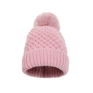 Bonnets en tricot de style 2025, logo brodé personnalisé, bonnet adulte, 2 couleurs, uni, bonnets de luxe de créateur avec pompon - Product Image 3