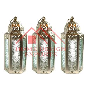 Linterna de vela marroquí de nuevo diseño 2025, decoración colgante de hierro dorado antiguo para bodas, hecha de Metal - Product Image 6