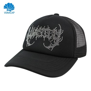 Casquette Trucker Veracap HN0001 en Maille Intégrale Marron Jaune Mousse Noire, Ajustable, pour le Cyclisme et le Golf, Protection Solaire, Modèle Designer, Vente en Gros - Product Image 1
