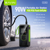 BAVIN Offre Spéciale PC1158S Portable 4500MAH d'urgence LED lumières Camping extérieur pompe à air batterie externe Wirh voiture pneu gonfleur