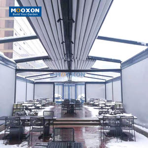 Toldo Retráctil Curvo Motorizado Inteligente con Control Remoto, de Aluminio, <span class=keywords><strong>para</strong></span> Exteriores, con Techo de PVC y Luces LED, Marca Mooxon - Product Image 6