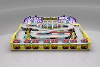Machine de jeu d'arcade de course sur circuit multijoueur Speed Racing Future City