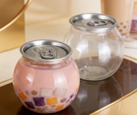 Botellas Transparentes para Bebidas de 250ml, 330ml, 500ml y 650ml con Tapas de Aluminio, Populares para Máquinas de Bebidas y Vino