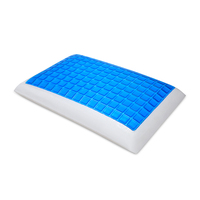 Oreiller de gel de refroidissement en mousse à mémoire de forme WJ-1101 avec support de rebond lent pour l'hôtel de soins infirmiers et le camping-Housse lavable amovible