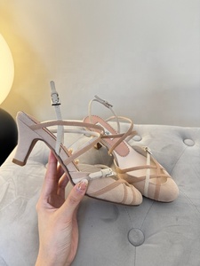 Sandales rétro en daim à bout rond et talon chaton, à brides croisées et bride arrière, style ballet, chaussures élégantes pour le quotidien au style doux et délicat. - Product Image 2