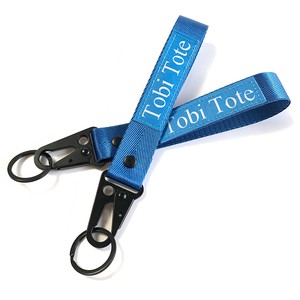 Hot Bán Eagle Khóa Nylon <span class=keywords><strong>Polyester</strong></span> Vải Xe Máy Carabiner Ngắn Dây Buộc Tùy Chỉnh Keychain Phím Dây Buộc - Product Image 6