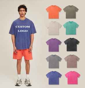 T-shirt à manches courtes pour homme, col rond, couleur unie, jersey 100% coton, style décontracté - Product Image 1