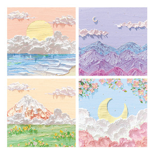 Notas Adhesivas Creativas con Diseño de Pintura <span class=keywords><strong>al</strong></span> Óleo, Tridimensionales, de Alta Pigmentación, Autoadhesivas, Reutilizables, para Recompensas, Mensajes y Notas para Estudiantes - Product Image 5