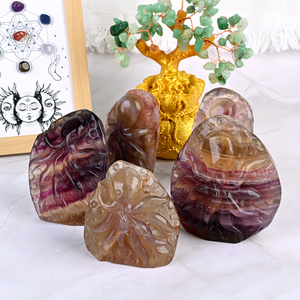 Vente en gros d'objets artisanaux en cristal de guérison : sculptures de pieuvre en cristal de fluorite arc-en-ciel pour cadeaux - Product Image 5