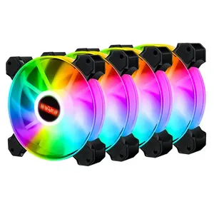 Großhandel 120mm PC-Gehäuse RGB-Gaming-Lüfter Lüfter mit RGB-LED-Leuchten neue ARGB-Kühler mehrfarbige Lüfter