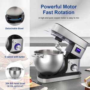 Batidora Amasadora Profesional OEM <span class=keywords><strong>de</strong></span> 10L y 2000W con 6 Velocidades Ajustables, Motor <span class=keywords><strong>de</strong></span> Cobre, Quita-Batidores y Tazón <span class=keywords><strong>de</strong></span> Acero Inoxidable para Pastelería - Product Image 3