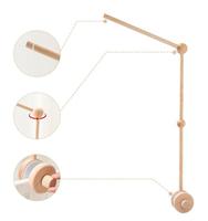 Support de lit bébé en bois simple KWS avec moustiquaire suspendue, support de cloche de lit pour nouveau-né, installation facile pour Pâques