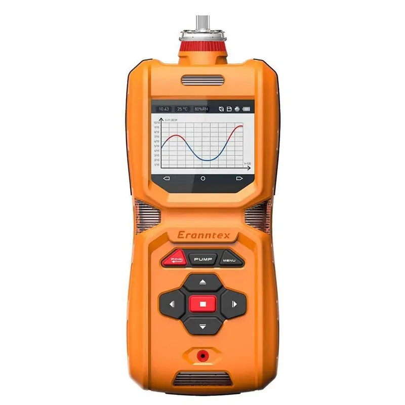 높은 정밀도 휴대용 6 가스탐지기 CO H2S O2 Ex CO2 NOX 질소 산화물 가스 분석기 내부 펌프