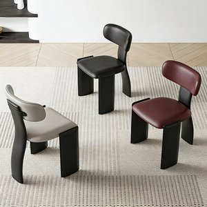 Chaises de salle <span class=keywords><strong>à</strong></span> manger ergonomiques modernes de style minimaliste italien, avec blocs de couleur, légères, structure en métal stable, design haut de gamme, pour usage domestique et hôtelier - Product Image 2