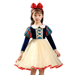 IZKIZF Girls Snow White Princess Costume | Halloween Birthday Christmas Party Dress With Cloak & Accessories