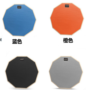 Ensemble de 5 pads d'entraînement multicolores en caoutchouc à 10 faces avec cymbales, support de charleston et pédale - Product Image 6