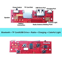Module BT, carte de circuit imprimé pour haut-parleur, carte d'amplificateur de puissance, carte de décodeur MP3, lecteur, carte mère audio avec lumières colorées
