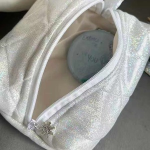 Nylon Glitter Foam Cosmetic Bag Sparking Large Capacity Cosmetic Bags Fashion <b>Makeup</b> Bag for Women Men Travel - Product Image 3