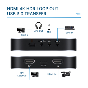 Unisheen 4K60 Zoom Dòng Trò Chơi Phát Sóng Trực Tiếp Obs VMix Wirecast HDR HDMI <span class=keywords><strong>Video</strong></span> Capture Box Grabber - Product Image 4