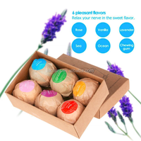 Vente en gros Ensemble effervescents pour le bain naturel Coffret cadeau pour spa hydratant aromathérapie Coffret cadeau bombe pour le bain