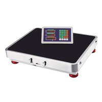 Báscula Electrónica de Plataforma Digital de Acero Inoxidable de Alta Precisión Veidt de 150 kg con Pantalla LCD y Fuente de Alimentación Recargable