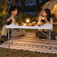 Table pliante portable rectangulaire en plastique pour pique-nique, fête, mariage, événement, camping, jardin, extérieur et usage domestique