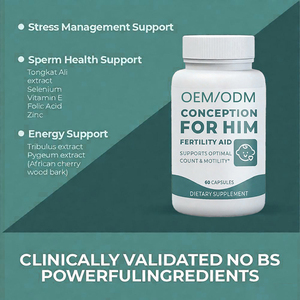Capsules de soutien à la motilité des spermatozoïdes masculins en vrac, Tongkat Ali, Ashwagandha, 60 unités, vente en gros, étiquette privée, supplément OEM - Product Image 2