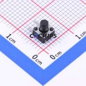 TS-KG09VA-AT55F Tactile Switch Through hole Component (THT) Switch Single Pole Single Throw Round Button 2.5N Right Angle Insert - Product Image 1