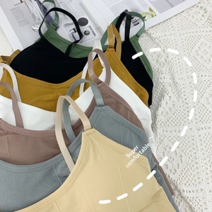 เสื้อชั้นในแบบครอปท็อปสายเดี่ยวแบบไร้ตะเข็บ น้ำหนักเบา ยืดหยุ่นสูง สำหรับผู้หญิง พร้อมโลโก้ด้านหน้า - Product Image 2