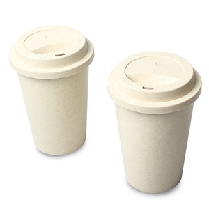 Tazas de Café Biodegradables de Paja de Trigo de 16 Onzas, Tazas Reutilizables para Llevar, con Tapa, Hechas en Vietnam - Product Image 3