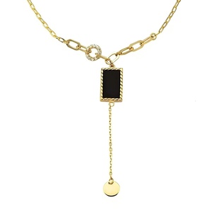 Collar de Moda Femenino de Alta Gama, Plata S925 con Baño de Oro K y Piedra de Ágata, Joyería Fina - Product Image 6