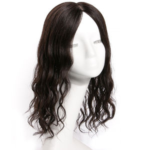 Nouveau Style populaire femmes chinois soie Base fermeture non transformé pas cher bouclés cheveux humains toupet Topper cuticule Remy cheveux prêt - Product Image 2