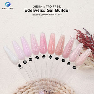 HEMA & TPO FREE Sliver Shimmer Gel Builder Pink Glitter Builder Extension Nail Gel Edelweiss Glitter Gel Builder Nails OEM ODM - Product Image 3