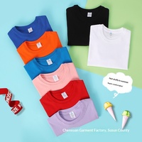 Kaos Oblong Lengan Pendek Katun Combed Murni 220g untuk Anak & Remaja, Dapat Dicetak Sesuai Logo Anda, Cocok untuk Kelas, Tim, Orang Tua-Anak, dan Grup