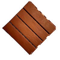 Matière plastique Style design européen Fonction antidérapante Carreaux de sol Type 12 lamelles Carrelage de terrasse à emboîtement-Noir