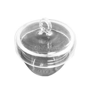 RONGTAI مختبر ختم بوتقة كوارتز الصين RT091 50 50 بوتقة زجاج كوارتز أبيض حليبي مقاوم للحرارة مع غطاء - Product Image 6