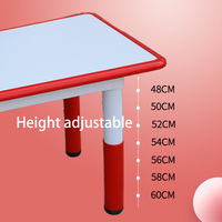 Ensemble multifonctionnel de table et de chaises pour tout-petits réglable en hauteur, table d'étude Graffiti facile à essuyer pour enfants
