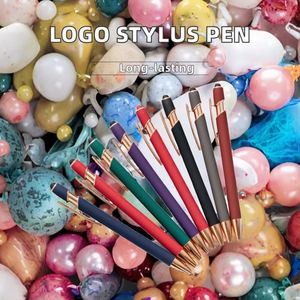 Promotional Custom Logo Durable Rubber Coated Touch Screen Stylus Price Multifunctional Rose <b>Gold</b> Metal Ballpoint <b>Pen</b> - Product Image 2