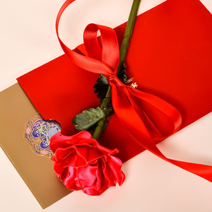 All'ingrosso personalizzato 5/8 pollici 100 iarde per rotolo colori rossi ribon seta poliestere raso nastri per carta da regalo - Product Image 5