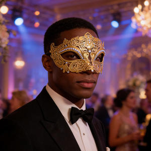 Masque <span class=keywords><strong>de</strong></span> maquillage d'Halloween style antique, demi-masque en fer, cache-yeux, fournitures pour fêtes et festivals, masque noir <span class=keywords><strong>de</strong></span> soirée, personnalisation - Product Image 3