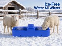 Abreuvoir d'hiver automatique chauffé et isolé de 60 L avec valve à flotteur pour bétail en saison froide (moutons, veaux)