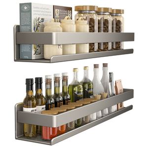 Étagère à épices murale multifonctionnelle moderne sans perçage, organisateur de rangement de cuisine pour bocaux à assaisonnements - Product Image 2