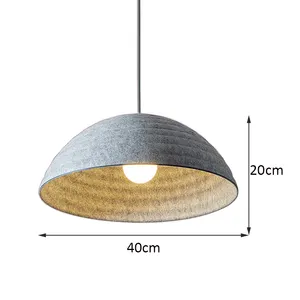 Moldeo de mascota fieltro sombra grande moderno circular mínima de color de la lámpara de techo para comedor habitación