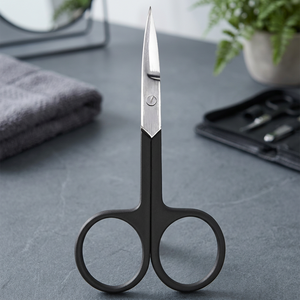 Ciseaux à manucure en acier inoxydable, lame tranchante, manche rond, coupe-cuticules, outils de beauté, taille adulte, 3,5 pouces, manche noir - Product Image 3