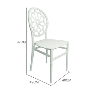 Chaise de Salle à Manger Moderne en Plastique Blanc, Sans Accoudoirs, en Acier et Fer, Bon Marché, pour Mariages, Banquets, Événements, Mobilier d'Hôtel et de Salon Extérieur - Product Image 3
