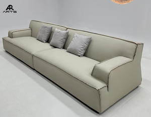 2025 Design innovant italien rétro canapé en cuir quatre sièges combinaison salon canapé - Product Image 4