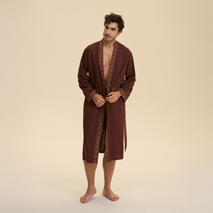OEM/ODM <span class=keywords><strong>Robe</strong></span> <span class=keywords><strong>de</strong></span> style moyen-oriental <span class=keywords><strong>sexy</strong></span> et tendance pour <span class=keywords><strong>homme</strong></span>, ample et décontractée, pour couple, tenue <span class=keywords><strong>de</strong></span> printemps, manches longues, shorts, vêtements <span class=keywords><strong>de</strong></span> détente - Product Image 3